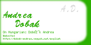 andrea dobak business card